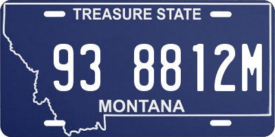 MT license plate 938812M