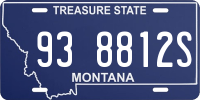 MT license plate 938812S