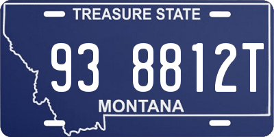 MT license plate 938812T