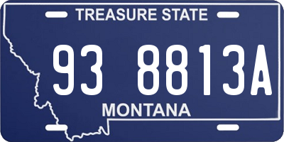 MT license plate 938813A