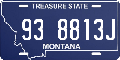 MT license plate 938813J