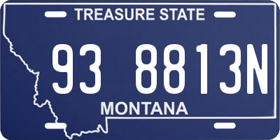 MT license plate 938813N