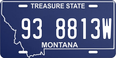MT license plate 938813W