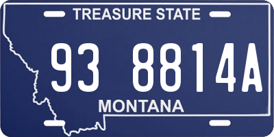 MT license plate 938814A