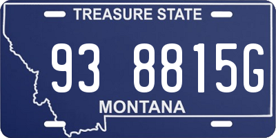 MT license plate 938815G