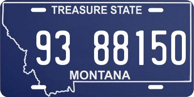 MT license plate 938815O