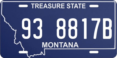 MT license plate 938817B