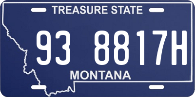 MT license plate 938817H