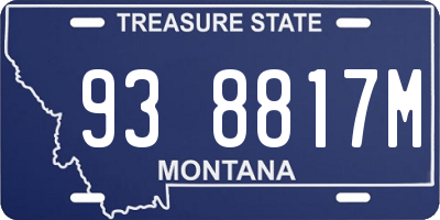 MT license plate 938817M