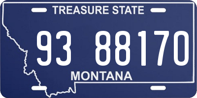 MT license plate 938817O