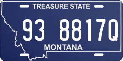 MT license plate 938817Q