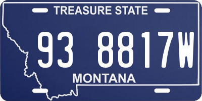 MT license plate 938817W