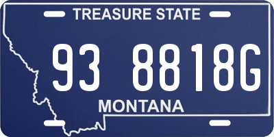 MT license plate 938818G