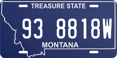 MT license plate 938818W
