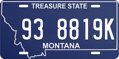 MT license plate 938819K