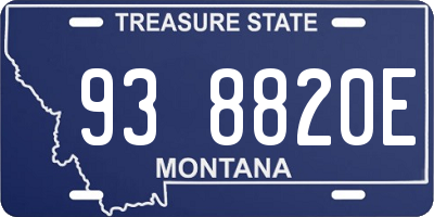 MT license plate 938820E