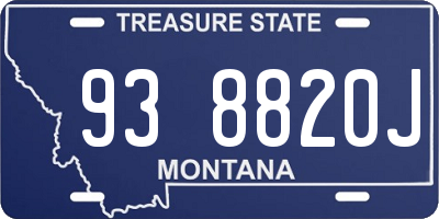 MT license plate 938820J