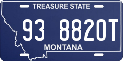 MT license plate 938820T