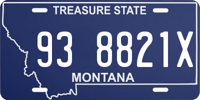 MT license plate 938821X