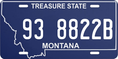 MT license plate 938822B