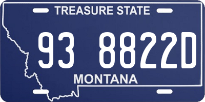 MT license plate 938822D