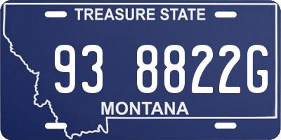 MT license plate 938822G