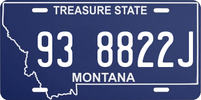 MT license plate 938822J