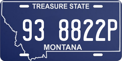 MT license plate 938822P