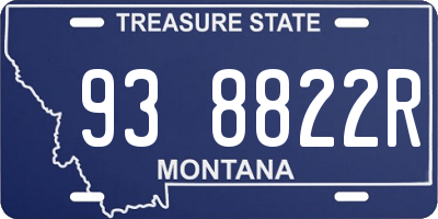 MT license plate 938822R