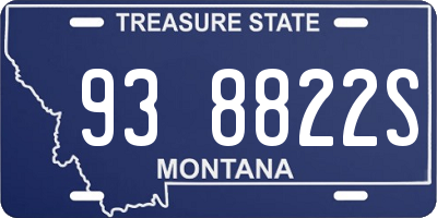 MT license plate 938822S
