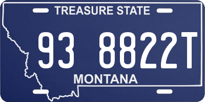 MT license plate 938822T