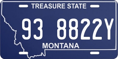 MT license plate 938822Y