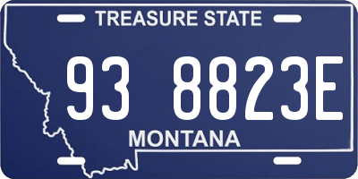 MT license plate 938823E