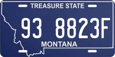 MT license plate 938823F