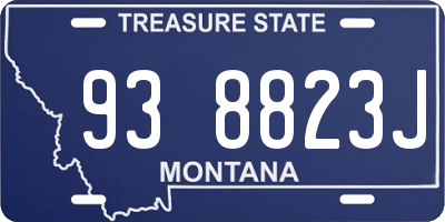 MT license plate 938823J
