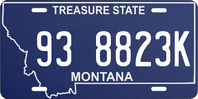 MT license plate 938823K