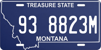MT license plate 938823M