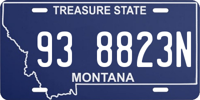 MT license plate 938823N