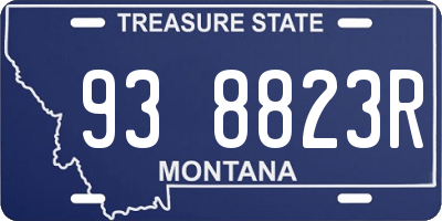 MT license plate 938823R