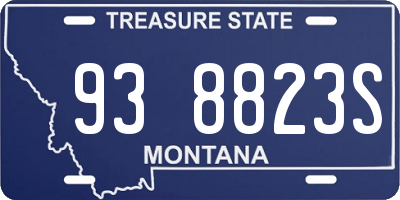 MT license plate 938823S