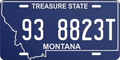 MT license plate 938823T