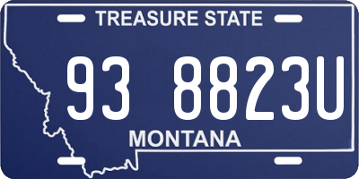 MT license plate 938823U
