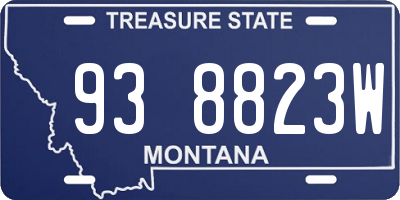 MT license plate 938823W