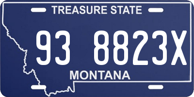 MT license plate 938823X