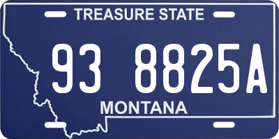 MT license plate 938825A