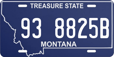 MT license plate 938825B