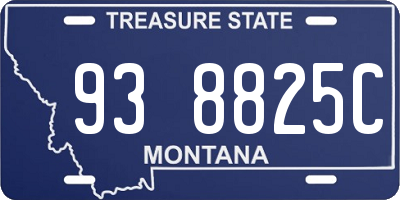 MT license plate 938825C