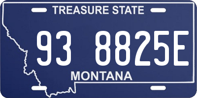 MT license plate 938825E