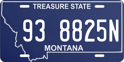 MT license plate 938825N