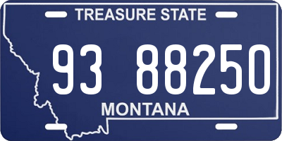 MT license plate 938825O